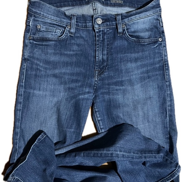 7 For All ManKind Slimmy Light Wash Jeans Size 31 - Picture 3 of 7